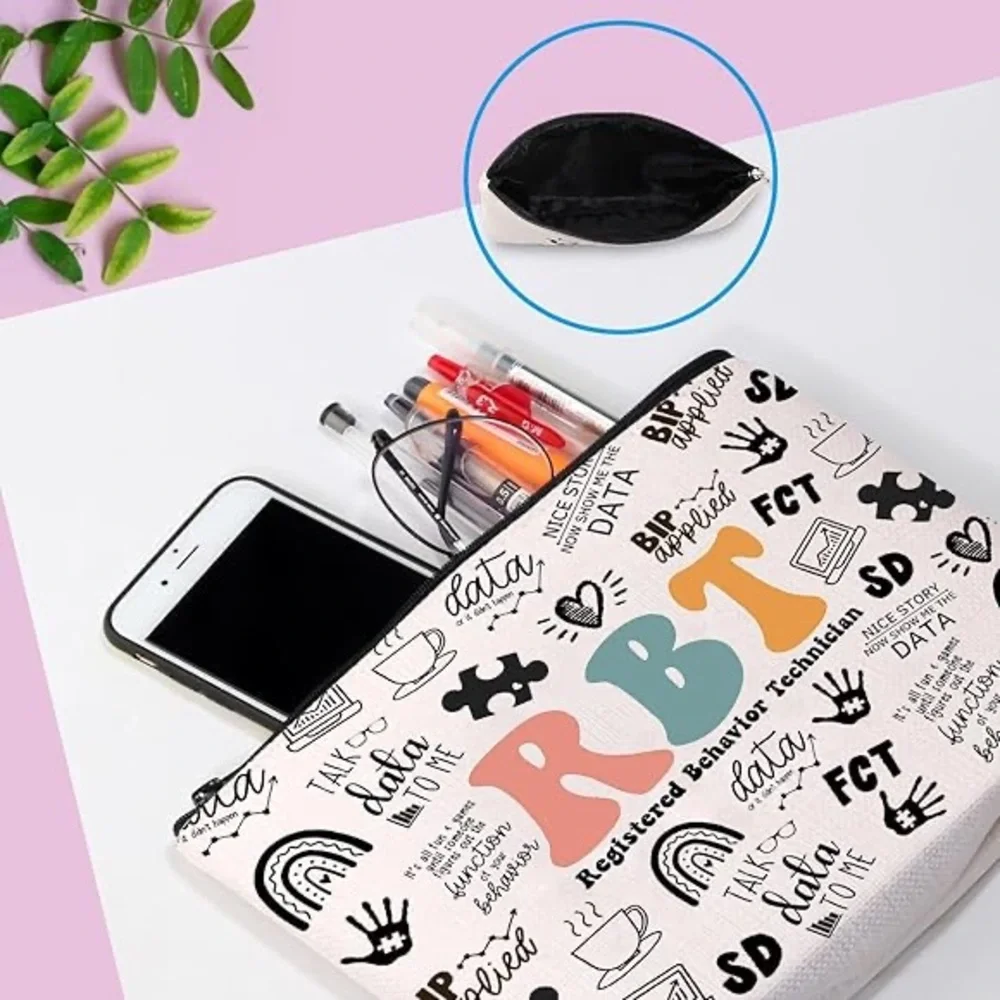 GJTIM women’s RBT Registered Behavior Technician Graphic Makeup Bag